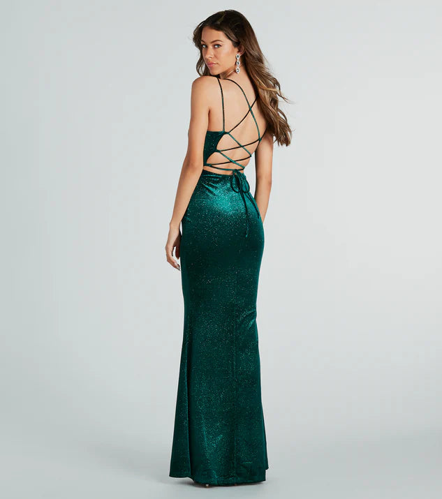 VESTIDO VELVET CON BRILLOS