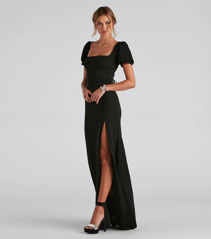 Vestido Negro con mangas