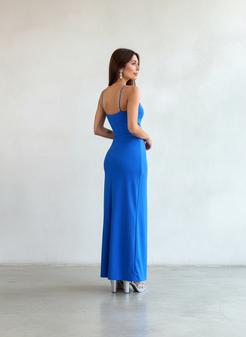 Vestido Cruzado - Azul