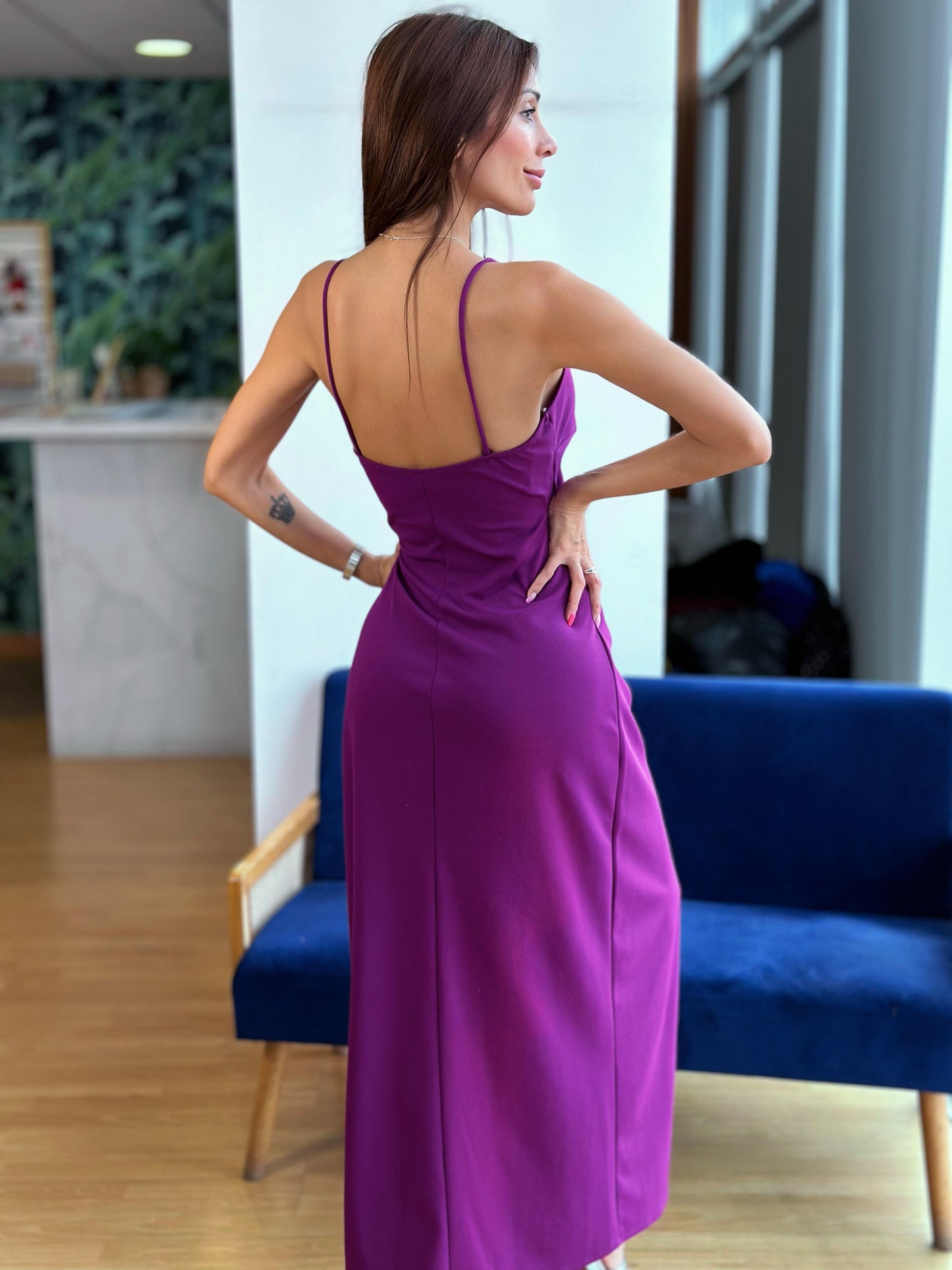 VESTIDO CRUZADO - MAGENTA