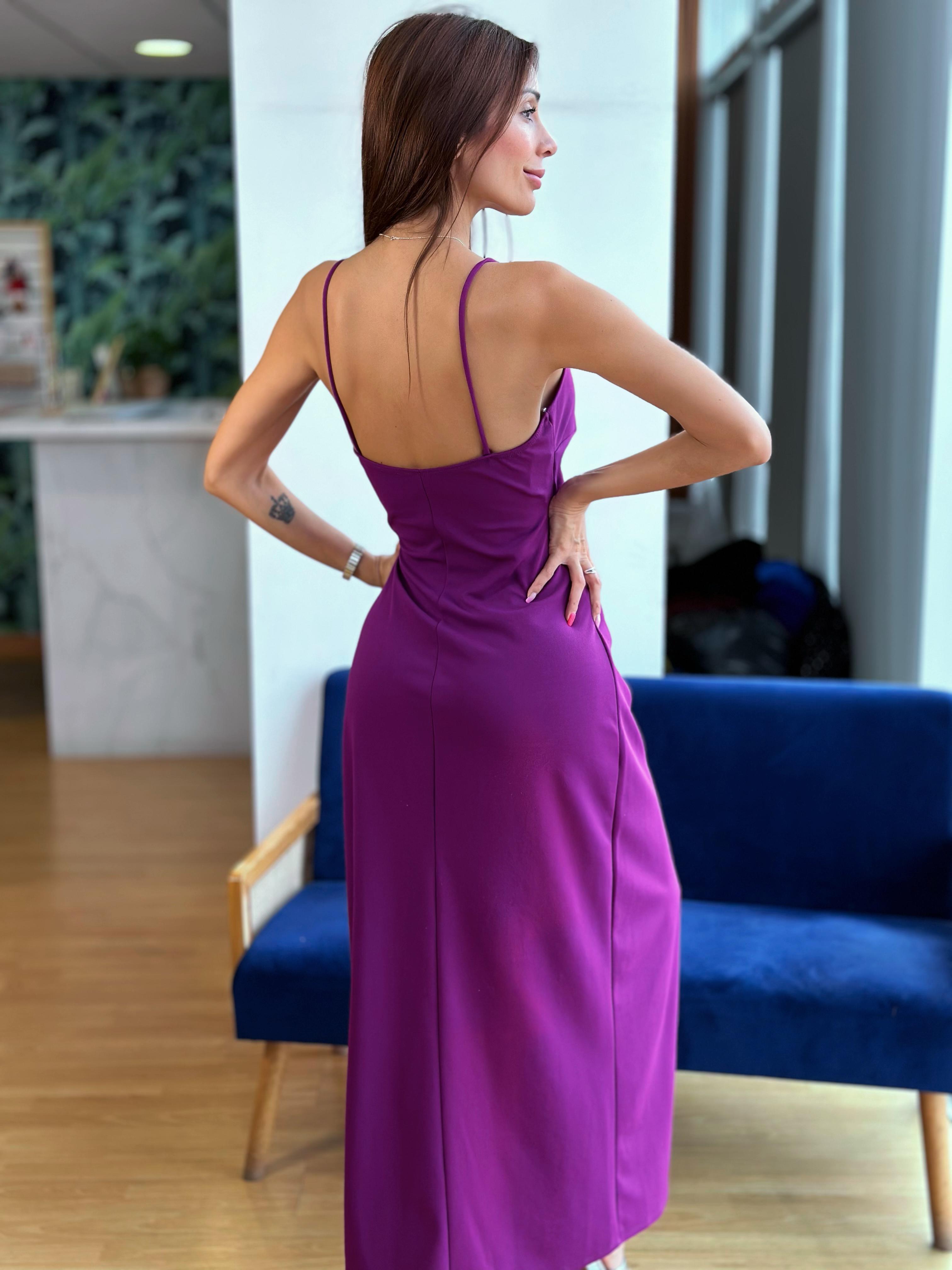 Vestido Cruzado - Magenta