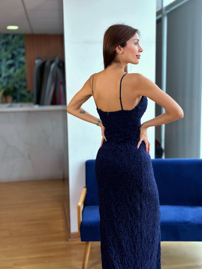 VESTIDO AZUL MARINO