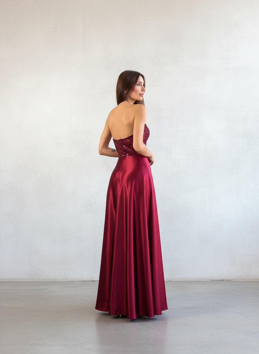 Vestido Corset Strapless - Burdeo