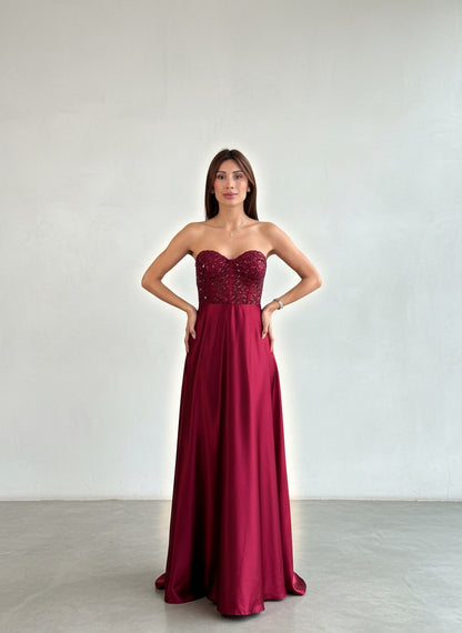 Vestido Corset Strapless - Burdeo