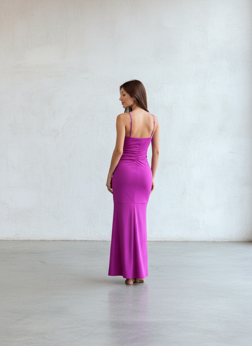 Vestido Corte Sirena - Magenta