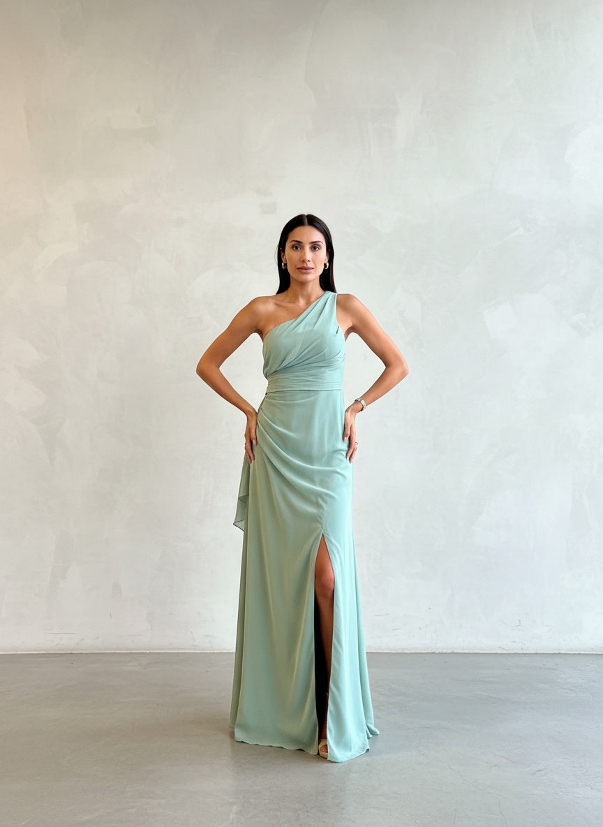 Vestido Gasa - Verde Agua