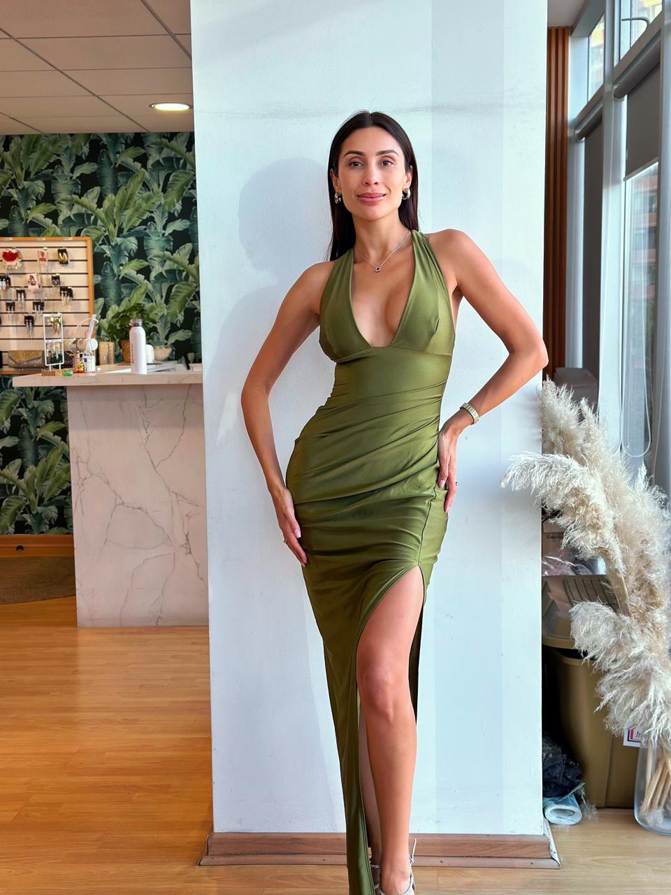 Vestido Lycra - Verde Olivo