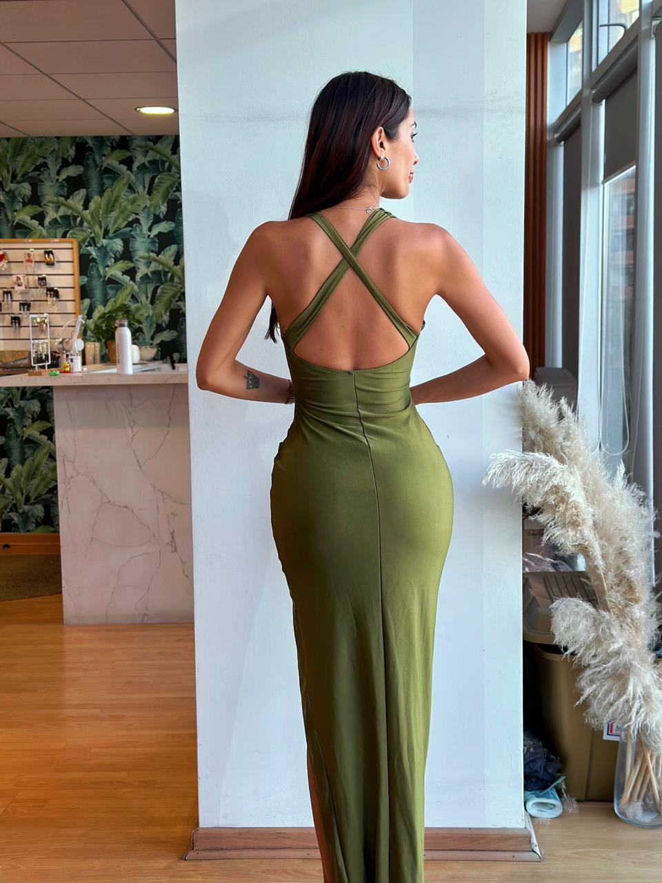 Vestido Lycra - Verde Olivo