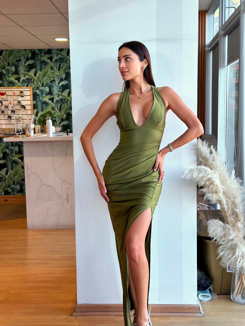 Vestido Lycra - Verde Olivo