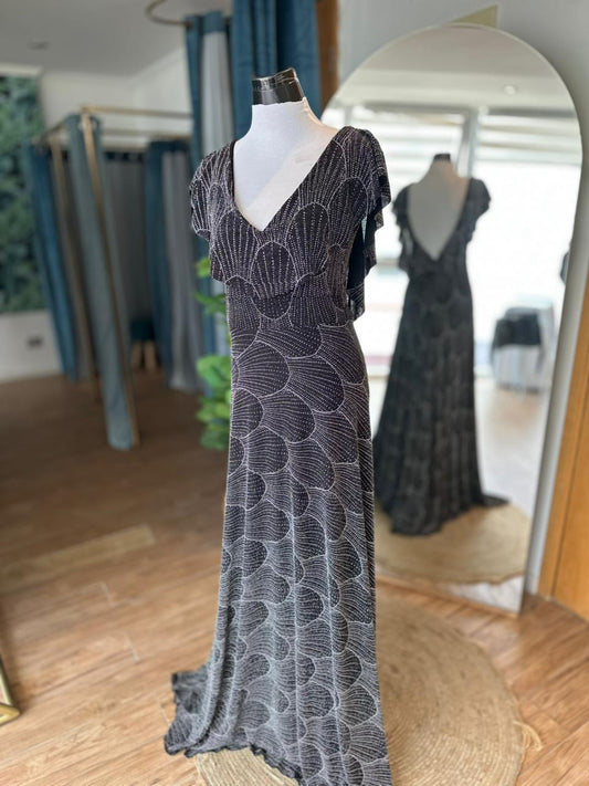 Vestido Vuelos - Negro con Blanco