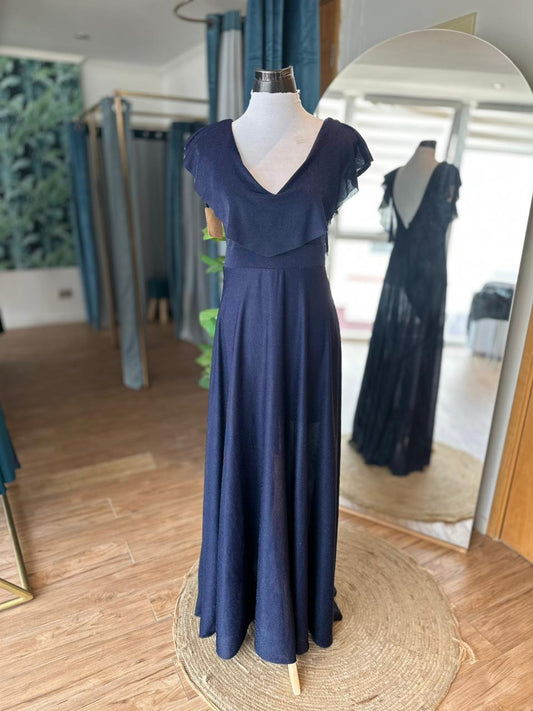 Vestido Vuelos - Azul Marino Brillos
