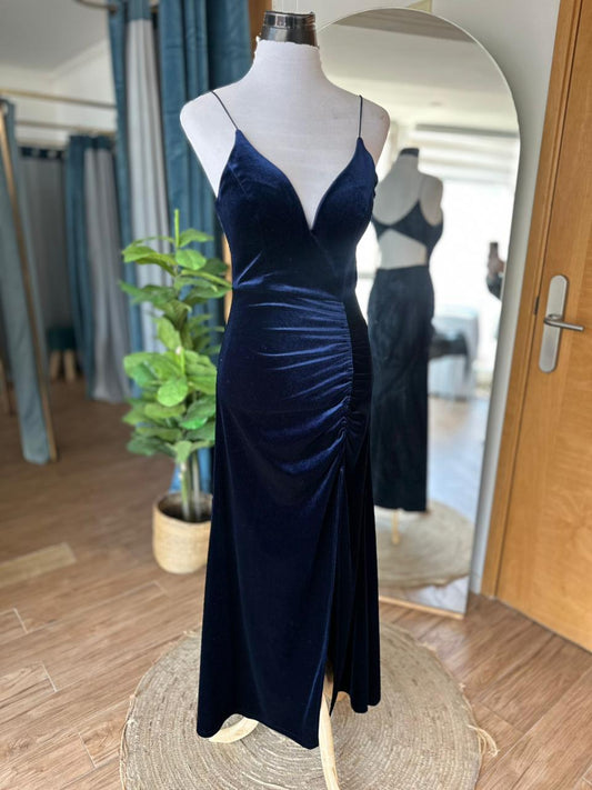 Vestido Terciopelo - Azul Marino