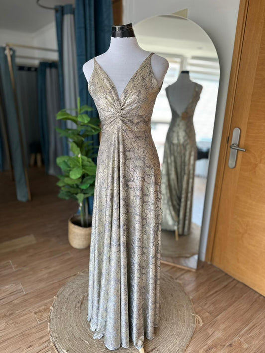 Vestido Nudo - Estampado Snake