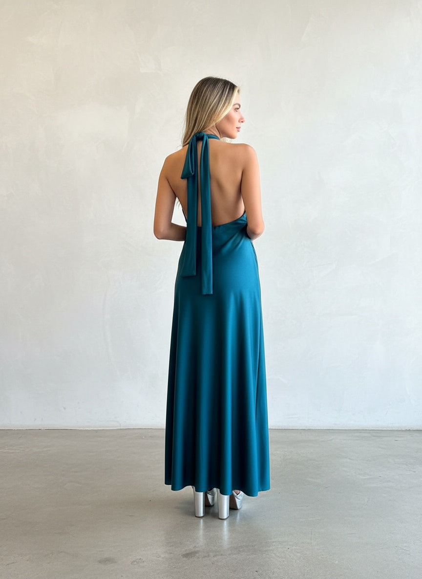 Vestido Multiforma - Verde Petroleo
