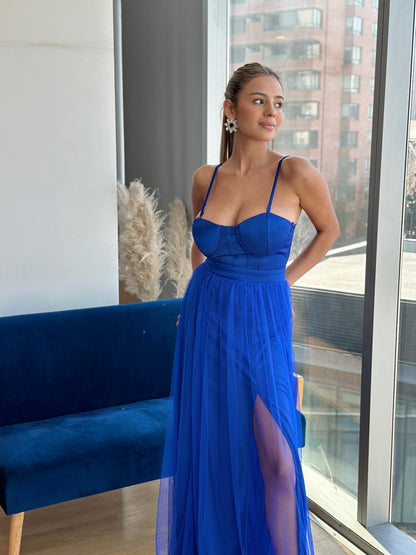 VESTIDO TUL AZUL REY