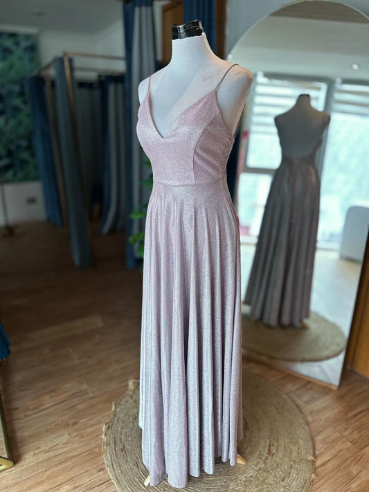 Vestido Brillos - Palo Rosa