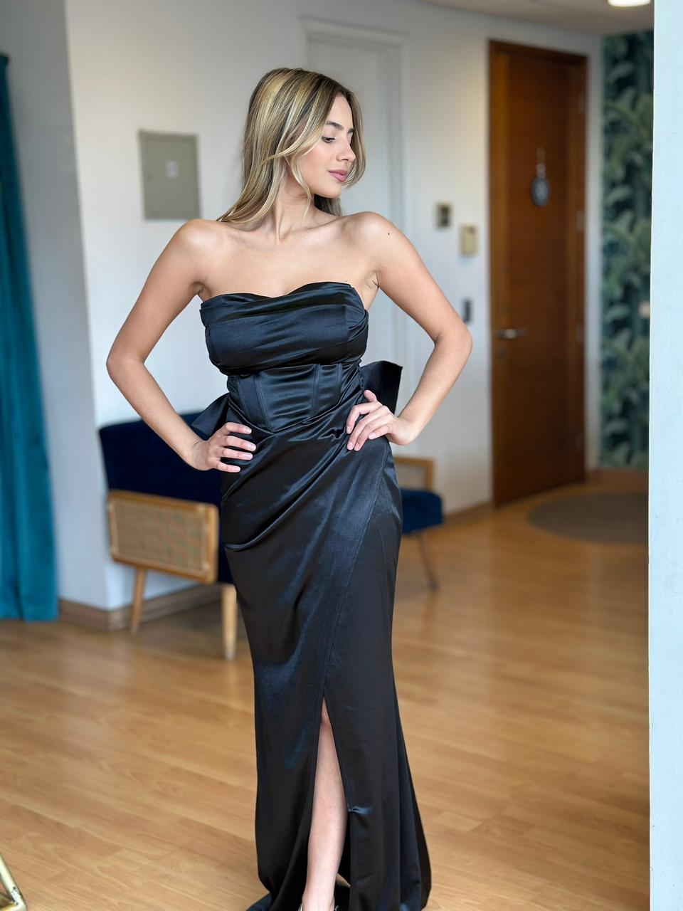 Vestido Lazo - Negro
