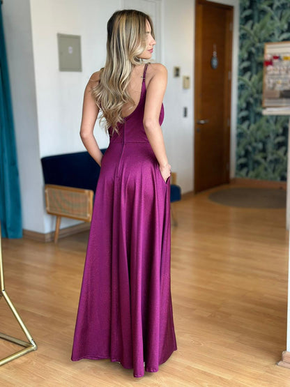 Vestido Brillos - Morado