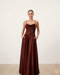 Vestido Satin - Terracota Oscuro