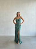 Vestido Satin - Verde Salvia
