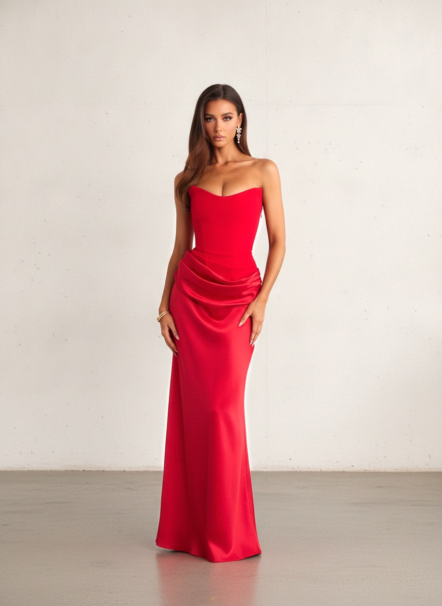 Vestido Rojo Corset