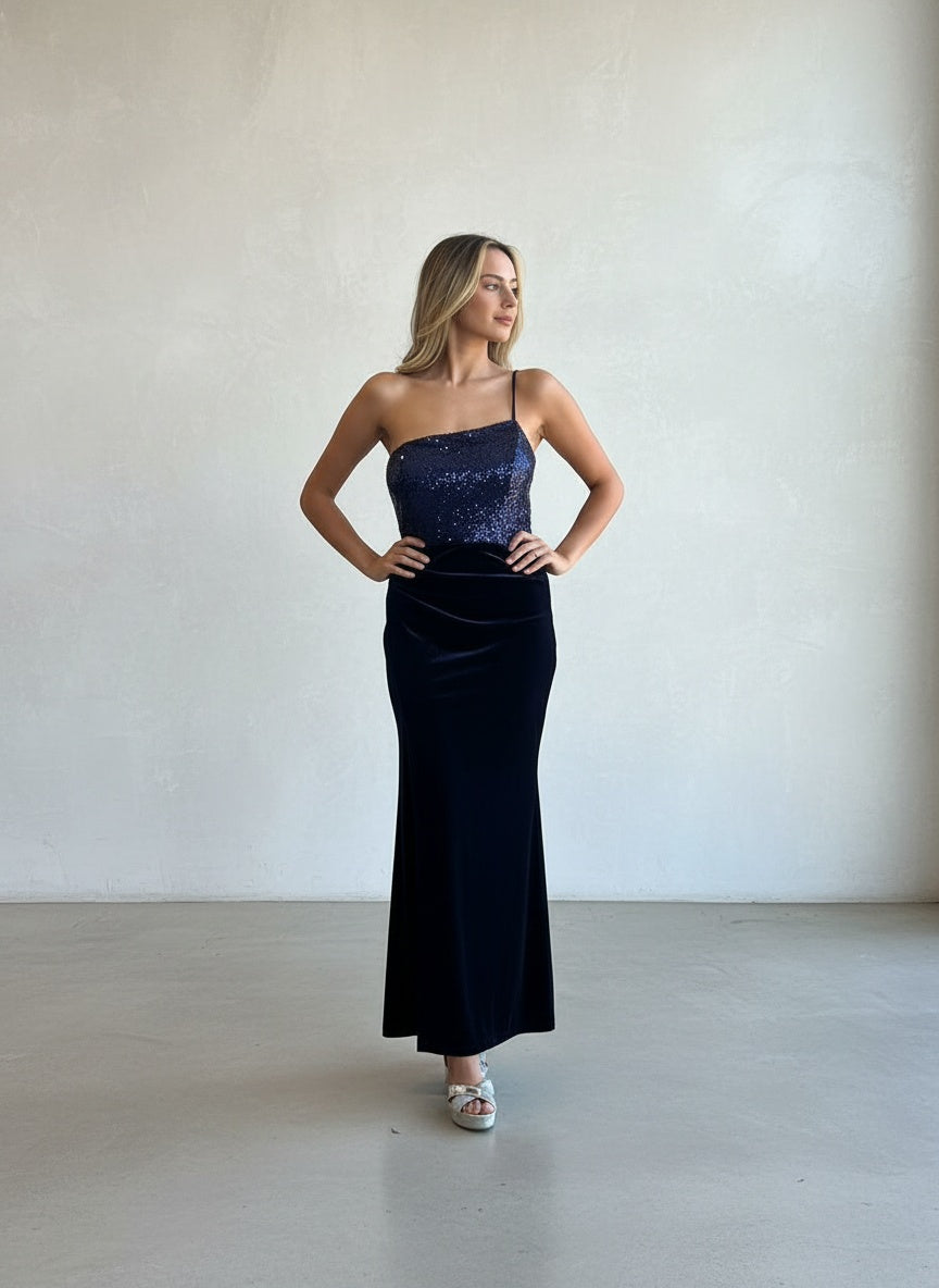 vestidoasimetricoazulmarino