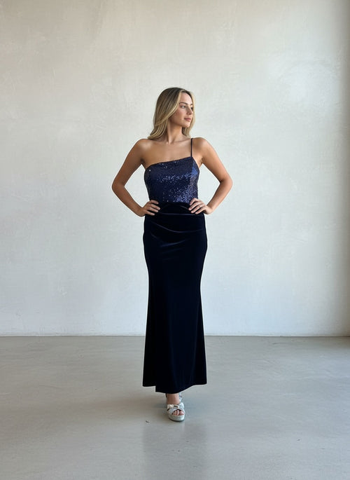 vestidoasimetricoazulmarino