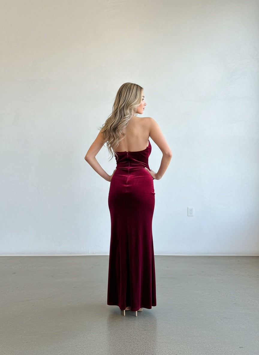 vestidoterciopelorojoitaliano